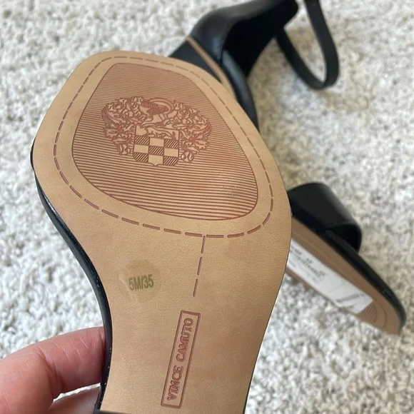 Vince Camuto Black Block Heel Sandals - Picture 4 of 4